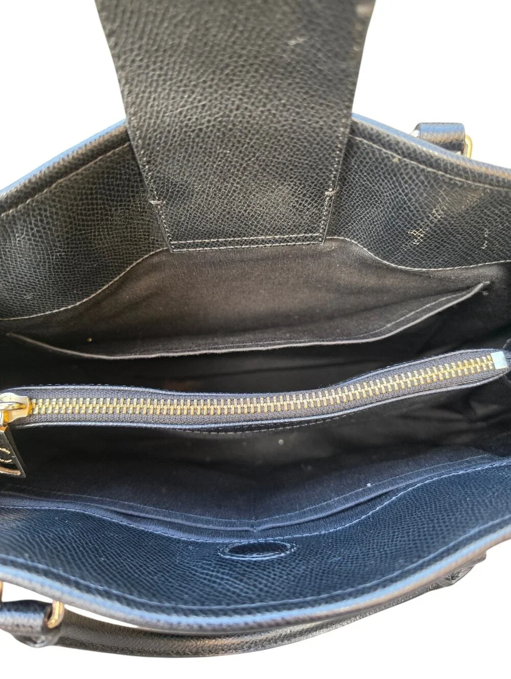 COACH Black Crossgrain Leather Margot Carryall Satchel